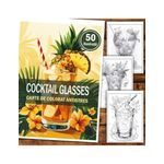 Carti si Birotica - Carti - Carti pentru copii - Carti de colorat - Carte de colorat pentru relaxare si antistres, 50 de ilustratii, Cocktail Glasses 106 pagini, A5 - Infinity.ro