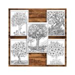 Carti si Birotica - Carti - Carti pentru copii - Carti de colorat - Carte de colorat pentru relaxare si antistres, 50 de ilustratii, Copaci Infloriti, 106 pagini, A5 - Infinity.ro