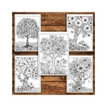 Carti si Birotica - Carti - Carti pentru copii - Carti de colorat - Carte de colorat pentru relaxare si antistres, 50 de ilustratii, Copaci Infloriti, 106 pagini, A5 - Infinity.ro