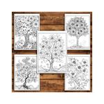Carti si Birotica - Carti - Carti pentru copii - Carti de colorat - Carte de colorat pentru relaxare si antistres, 50 de ilustratii, Copaci Infloriti, 106 pagini, A5 - Infinity.ro