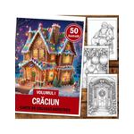 Carti si Birotica - Carti - Carti pentru copii - Carti de colorat - Carte de colorat pentru relaxare si antistres, 50 de ilustratii, Craciun - Volumul I, 106 pagini, A5 - Infinity.ro