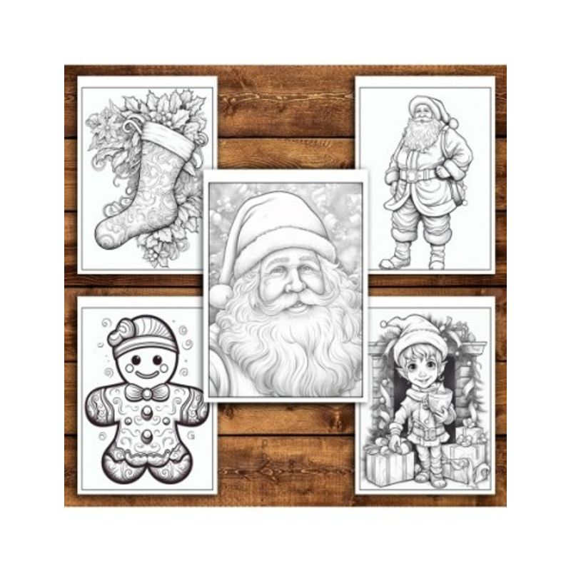 Carti si Birotica - Carti - Carti pentru copii - Carti de colorat - Carte de colorat pentru relaxare si antistres, 50 de ilustratii, Craciun - Volumul I, 106 pagini, A5 - Infinity.ro