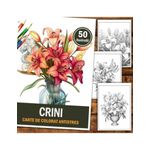 Carti si Birotica - Carti - Carti pentru copii - Carti de colorat - Carte de colorat pentru relaxare si antistres, 50 de ilustratii, Crini 106 pagini, A5 - Infinity.ro