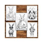 Carti si Birotica - Carti - Carti pentru copii - Carti de colorat - Carte de colorat pentru relaxare si antistres, 50 de ilustratii, Fantasy Rabbits, 106 pagini, A5 - Infinity.ro