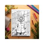 Carti si Birotica - Carti - Carti pentru copii - Carti de colorat - Carte de colorat pentru relaxare si antistres, 50 de ilustratii, Fantasy Cats, 106 pagini, A5 - Infinity.ro