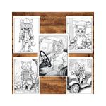 Carti si Birotica - Carti - Carti pentru copii - Carti de colorat - Carte de colorat pentru relaxare si antistres, 50 de ilustratii, Fantasy Cats, 106 pagini, A5 - Infinity.ro