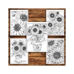 Carti si Birotica - Carti - Carti pentru copii - Carti de colorat - Carte de colorat pentru relaxare si antistres, 50 de ilustratii, Floarea Soarelui, 106 pagini, A5 - Infinity.ro