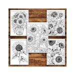 Carti si Birotica - Carti - Carti pentru copii - Carti de colorat - Carte de colorat pentru relaxare si antistres, 50 de ilustratii, Floarea Soarelui, 106 pagini, A5 - Infinity.ro