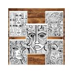 Carti si Birotica - Carti - Carti pentru copii - Carti de colorat - Carte de colorat pentru relaxare si antistres, 50 de ilustratii, Fete abastracte - Volumul II, 106 pagini, A5 - Infinity.ro