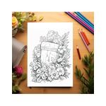 Carti si Birotica - Carti - Carti pentru copii - Carti de colorat - Carte de colorat pentru relaxare si antistres, 50 de ilustratii, Flowers of time, 106 pagini, A5 - Infinity.ro