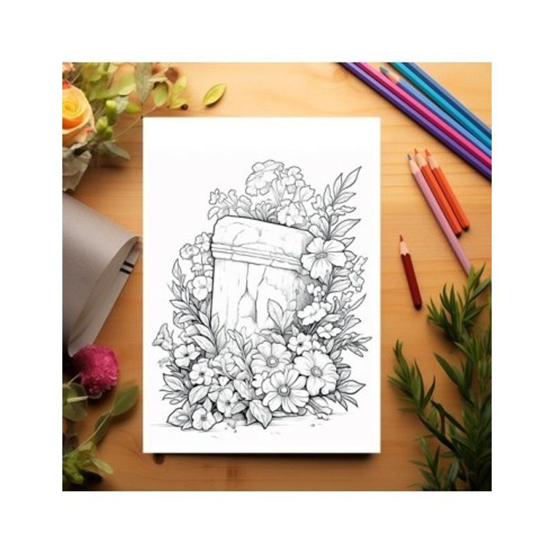 Carti si Birotica - Carti - Carti pentru copii - Carti de colorat - Carte de colorat pentru relaxare si antistres, 50 de ilustratii, Flowers of time, 106 pagini, A5 - Infinity.ro