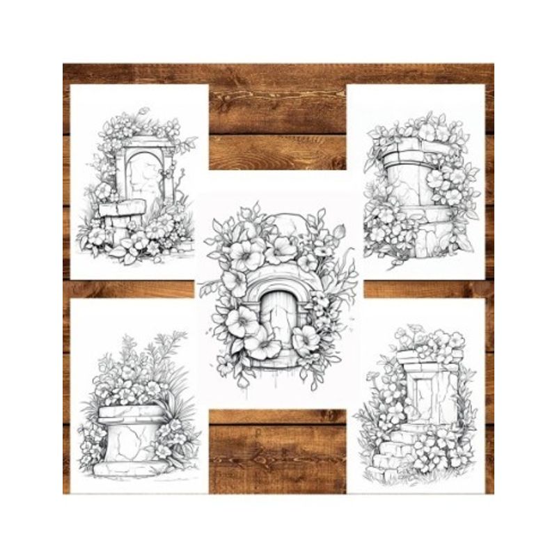 Carti si Birotica - Carti - Carti pentru copii - Carti de colorat - Carte de colorat pentru relaxare si antistres, 50 de ilustratii, Flowers of time, 106 pagini, A5 - Infinity.ro