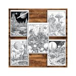 Carti si Birotica - Carti - Carti pentru copii - Carti de colorat - Carte de colorat pentru relaxare si antistres, 50 de ilustratii, Galaxie Cosmica, 106 pagini, A5 - Infinity.ro