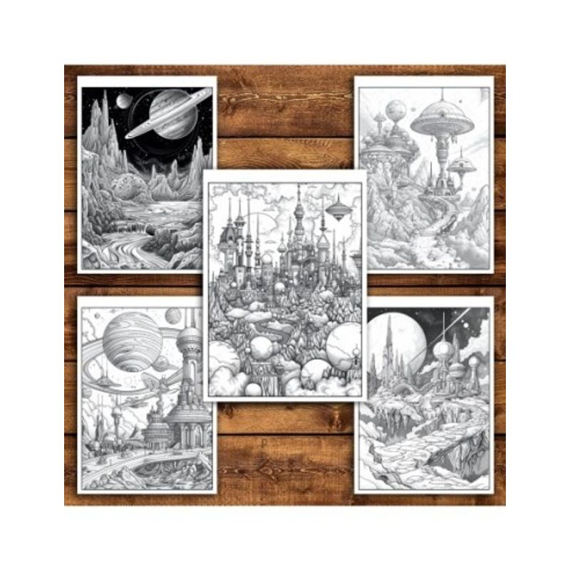 Carti si Birotica - Carti - Carti pentru copii - Carti de colorat - Carte de colorat pentru relaxare si antistres, 50 de ilustratii, Galaxie Cosmica, 106 pagini, A5 - Infinity.ro