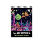 Carti si Birotica - Carti - Carti pentru copii - Carti de colorat - Carte de colorat pentru relaxare si antistres, 50 de ilustratii, Galaxie Cosmica, 106 pagini, A5 - Infinity.ro