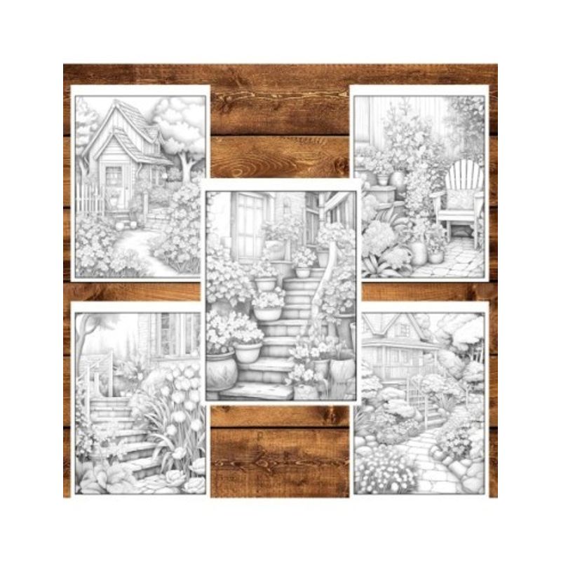 Carti si Birotica - Carti - Carti pentru copii - Carti de colorat - Carte de colorat pentru relaxare si antistres, 50 de ilustratii, Gradini de primavara, 106 pagini, A5 - Infinity.ro