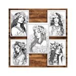 Carti si Birotica - Carti - Carti pentru copii - Carti de colorat - Carte de colorat pentru relaxare si antistres, 50 de ilustratii, Hawaian Girls, 106 pagini, A5 - Infinity.ro