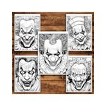 Carti si Birotica - Carti - Carti pentru copii - Carti de colorat - Carte de colorat pentru relaxare si antistres, 50 de ilustratii, Horror Clown Face, 106 pagini, A5 - Infinity.ro
