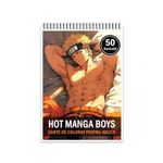 Carti si Birotica - Carti - Carti pentru copii - Carti de colorat - Carte de colorat pentru relaxare si antistres, 50 de ilustratii, Hot Manga Boys, 106 pagini, A5 - Infinity.ro