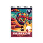 Carti si Birotica - Carti - Carti pentru copii - Carti de colorat - Carte de colorat pentru relaxare si antistres, 50 de ilustratii, Hot Air Ballons, 106 pagini, A5 - Infinity.ro