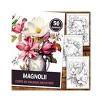 Carti si Birotica - Carti - Carti pentru copii - Carti de colorat - Carte de colorat pentru relaxare si antistres, 50 de ilustratii, Magnolii, 106 pagini, A5 - Infinity.ro