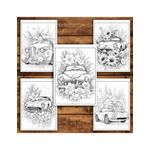 Carti si Birotica - Carti - Carti pentru copii - Carti de colorat - Carte de colorat pentru relaxare si antistres, 50 de ilustratii, Masini Florale - Volumul II, 106 pagini, A5 - Infinity.ro