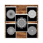 Carti si Birotica - Carti - Carti pentru copii - Carti de colorat - Carte de colorat pentru relaxare si antistres, 50 de ilustratii, Mandale cu fundal negru, 106 pagini, A5 - Infinity.ro
