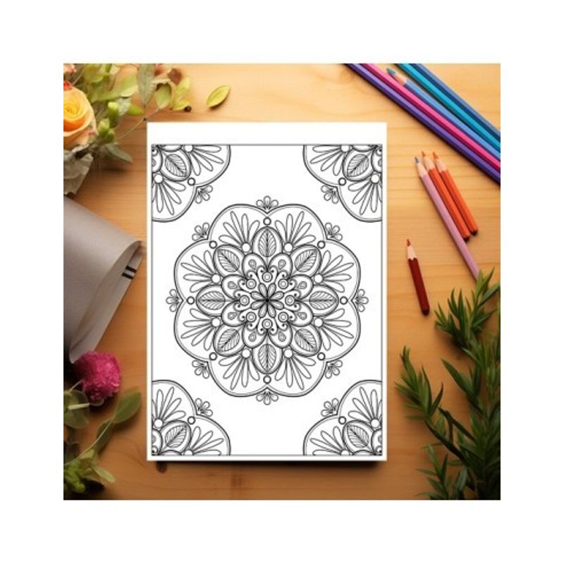 Carti si Birotica - Carti - Carti pentru copii - Carti de colorat - Carte de colorat pentru relaxare si antistres, 50 de ilustratii, Mandale Hipnotizante, 106 pagini, A5 - Infinity.ro