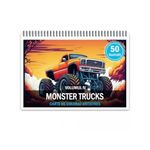 Carti si Birotica - Carti - Carti pentru copii - Carti de colorat - Carte de colorat pentru relaxare si antistres, 50 de ilustratii, Monster Trucks - Volumul IV, 106 pagini, A5 - Infinity.ro