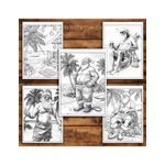 Carti si Birotica - Carti - Carti pentru copii - Carti de colorat - Carte de colorat pentru relaxare si antistres, 50 de ilustratii, Mos Craciun in Concediu, 106 pagini, A5 - Infinity.ro