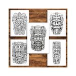 Carti si Birotica - Carti - Carti pentru copii - Carti de colorat - Carte de colorat pentru relaxare si antistres, 50 de ilustratii, Mystical Totems, 106 pagini, A5 - Infinity.ro