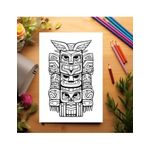 Carti si Birotica - Carti - Carti pentru copii - Carti de colorat - Carte de colorat pentru relaxare si antistres, 50 de ilustratii, Mystical Totems, 106 pagini, A5 - Infinity.ro