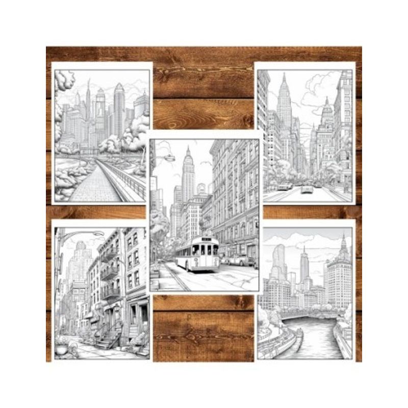 Carti si Birotica - Carti - Carti pentru copii - Carti de colorat - Carte de colorat pentru relaxare si antistres, 50 de ilustratii, New York, 106 pagini, A5 - Infinity.ro