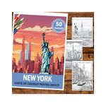 Carti si Birotica - Carti - Carti pentru copii - Carti de colorat - Carte de colorat pentru relaxare si antistres, 50 de ilustratii, New York, 106 pagini, A5 - Infinity.ro