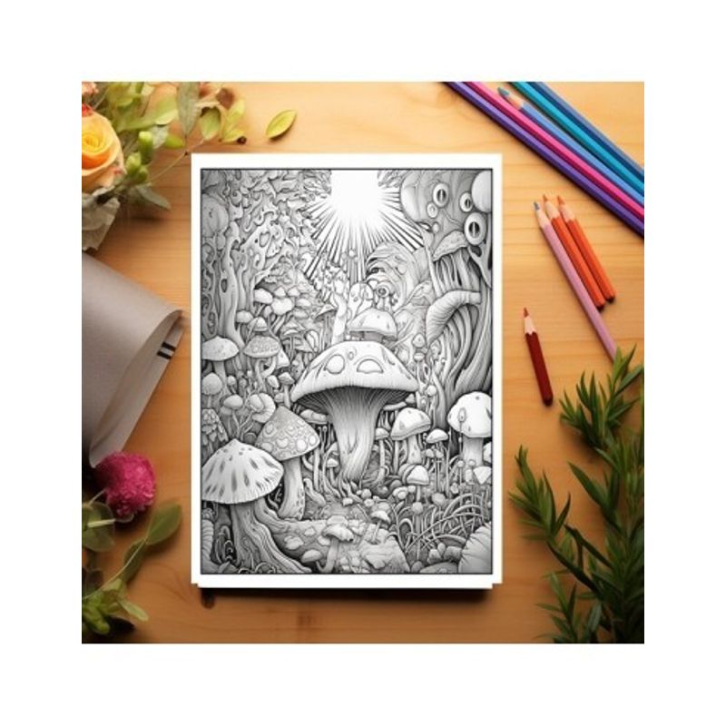 Carti si Birotica - Carti - Carti pentru copii - Carti de colorat - Carte de colorat pentru relaxare si antistres, 50 de ilustratii, O lume halucinanta - Volumul II, 106 pagini, A5 - Infinity.ro