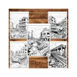 Carti si Birotica - Carti - Carti pentru copii - Carti de colorat - Carte de colorat pentru relaxare si antistres, 50 de ilustratii, O lume postapocaliptica, 106 pagini, A5 - Infinity.ro