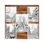 Carti si Birotica - Carti - Carti pentru copii - Carti de colorat - Carte de colorat pentru relaxare si antistres, 50 de ilustratii, O lume postapocaliptica, 106 pagini, A5 - Infinity.ro