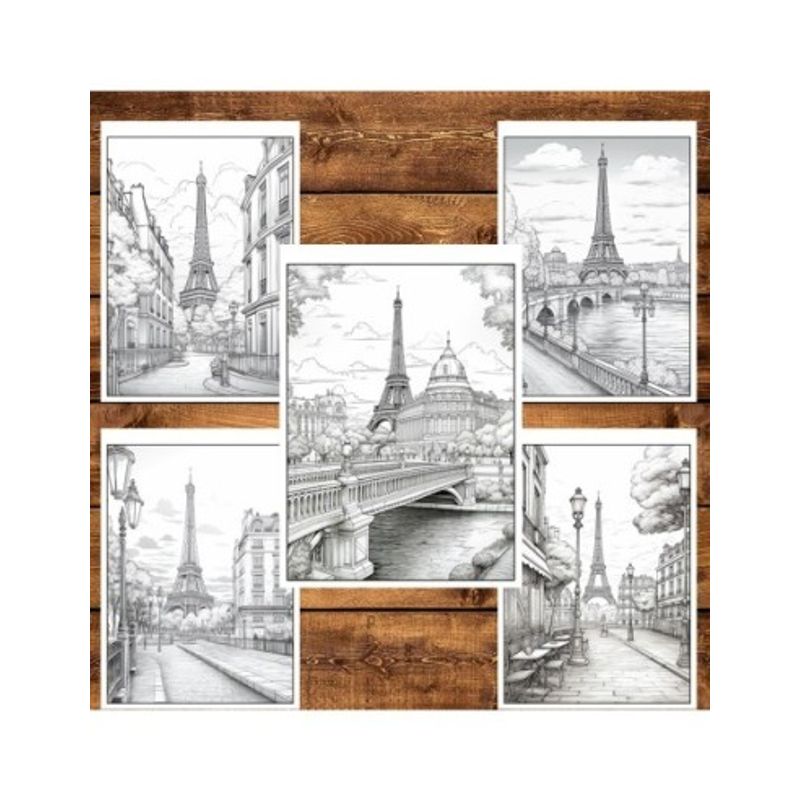 Carti si Birotica - Carti - Carti pentru copii - Carti de colorat - Carte de colorat pentru relaxare si antistres, 50 de ilustratii, Paris, 106 pagini, A5 - Infinity.ro