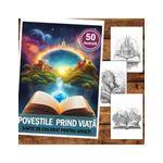 Carti si Birotica - Carti - Carti pentru copii - Carti de colorat - Carte de colorat pentru relaxare si antistres, 50 de ilustratii, Povestile prind viata, 106 pagini, A5 - Infinity.ro