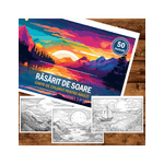 Carti si Birotica - Carti - Carti pentru copii - Carti de colorat - Carte de colorat pentru relaxare si antistres, 50 de ilustratii, Rasarit de soare, 106 pagini, A5 - Infinity.ro