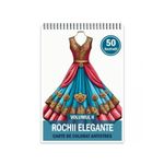 Carti si Birotica - Carti - Carti pentru copii - Carti de colorat - Carte de colorat pentru relaxare si antistres, 50 de ilustratii, Rochii Elegante - Volumul II, 106 pagini, A5 - Infinity.ro