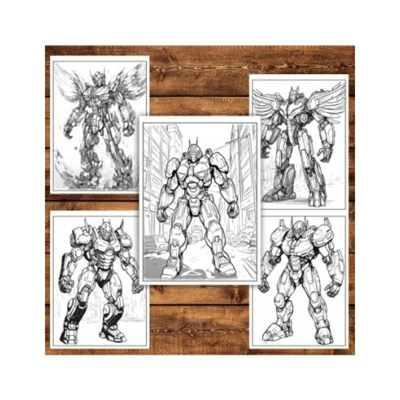 Carti si Birotica - Carti - Carti pentru copii - Carti de colorat - Carte de colorat pentru relaxare si antistres, 50 de ilustratii, Roboti, 106 pagini, A5 - Infinity.ro