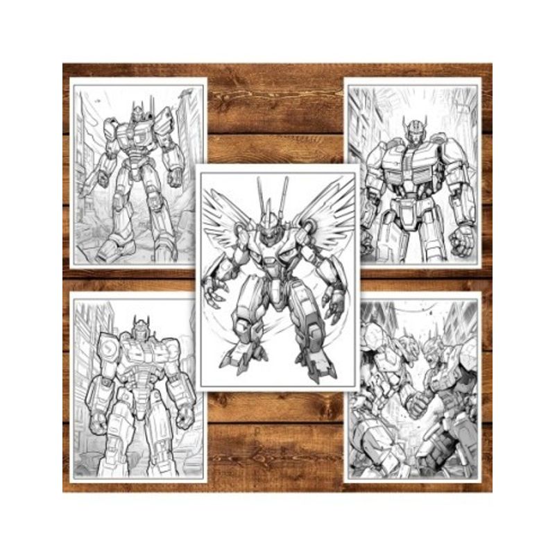 Carti si Birotica - Carti - Carti pentru copii - Carti de colorat - Carte de colorat pentru relaxare si antistres, 50 de ilustratii, Roboti, 106 pagini, A5 - Infinity.ro
