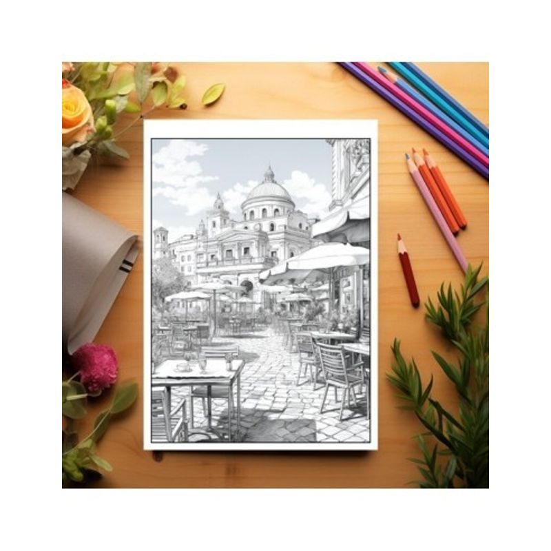 Carti si Birotica - Carti - Carti pentru copii - Carti de colorat - Carte de colorat pentru relaxare si antistres, 50 de ilustratii, Roma, 106 pagini, A5 - Infinity.ro