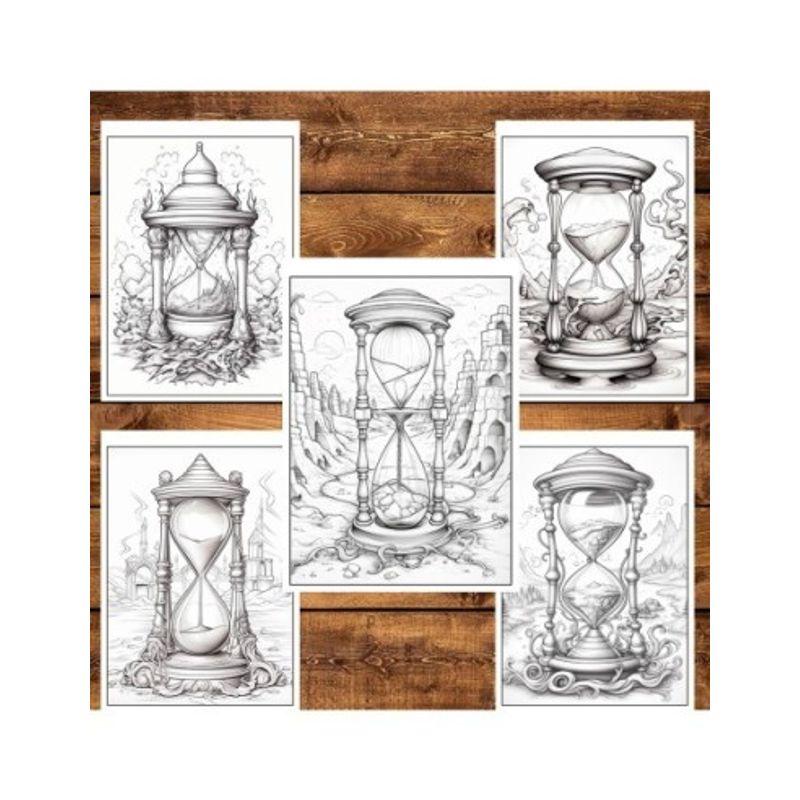 Carti si Birotica - Carti - Carti pentru copii - Carti de colorat - Carte de colorat pentru relaxare si antistres, 50 de ilustratii, Sands of Time - Volumul II, 106 pagini, A5 - Infinity.ro