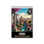 Carti si Birotica - Carti - Carti pentru copii - Carti de colorat - Carte de colorat pentru relaxare si antistres, 50 de ilustratii, Roma, 106 pagini, A5 - Infinity.ro
