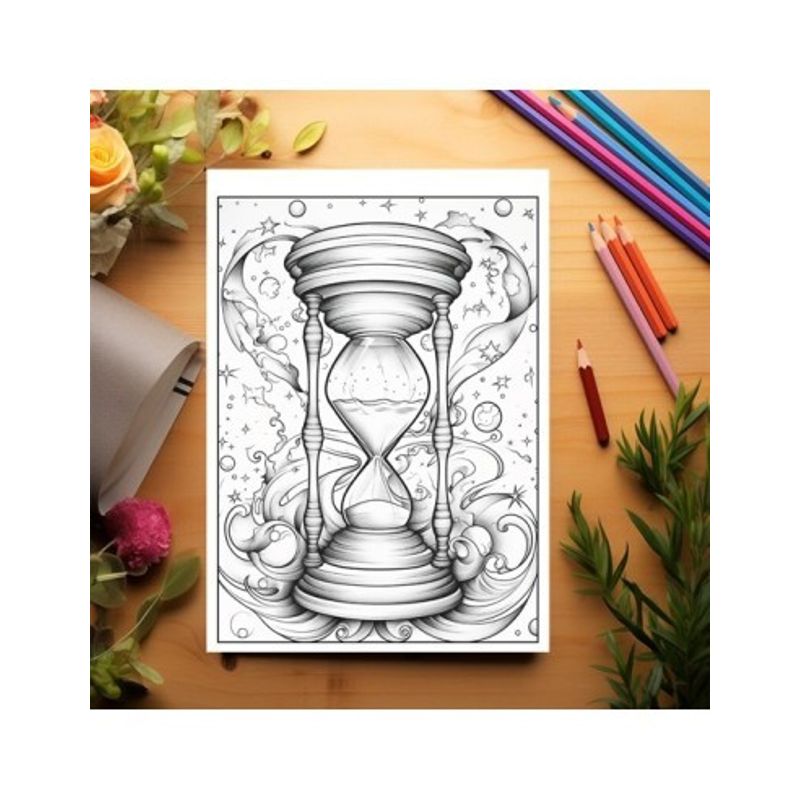 Carti si Birotica - Carti - Carti pentru copii - Carti de colorat - Carte de colorat pentru relaxare si antistres, 50 de ilustratii, Sands of Time - Volumul I, 106 pagini, A5 - Infinity.ro