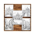 Carti si Birotica - Carti - Carti pentru copii - Carti de colorat - Carte de colorat pentru relaxare si antistres, 50 de ilustratii, Roma, 106 pagini, A5 - Infinity.ro