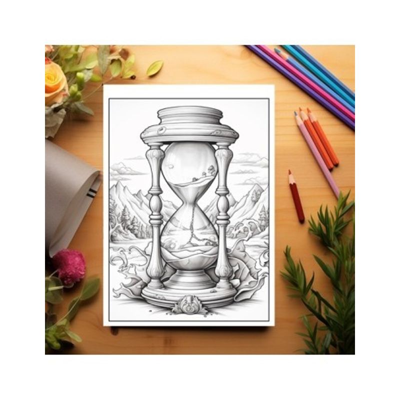 Carti si Birotica - Carti - Carti pentru copii - Carti de colorat - Carte de colorat pentru relaxare si antistres, 50 de ilustratii, Sands of Time - Volumul II, 106 pagini, A5 - Infinity.ro