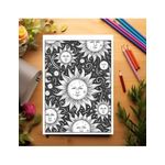 Carti si Birotica - Carti - Carti pentru copii - Carti de colorat - Carte de colorat pentru relaxare si antistres, 50 de ilustratii, Soarele si luna, 106 pagini, A5 - Infinity.ro